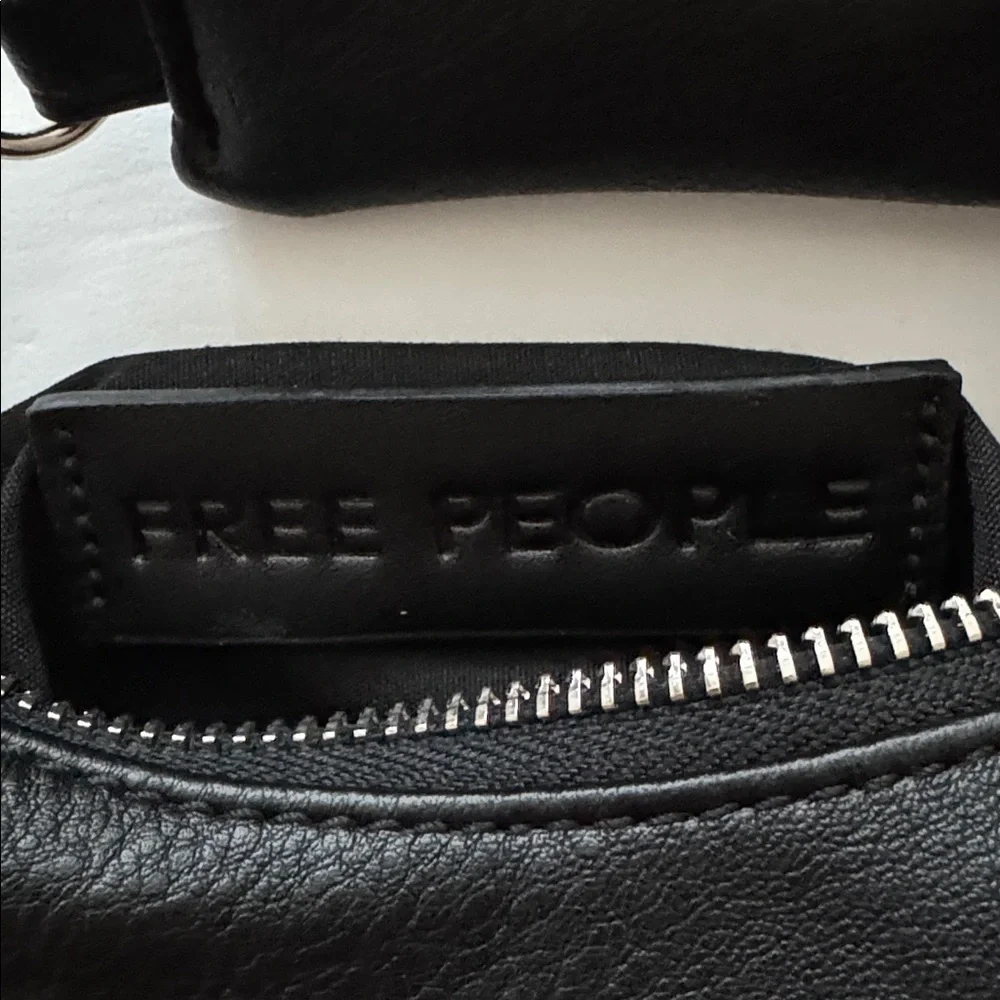 Free People Baby Carryall Bag Charm Black Grommet One Size Biker Core Edgy New - Picture 6 of 8